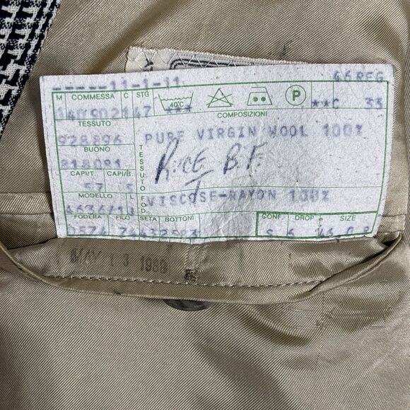 Valentino Uomo Men's Blazer 100% Virgin Wool Glen Plaid Italy Neiman Marcus 44R - Picture 3 of 14